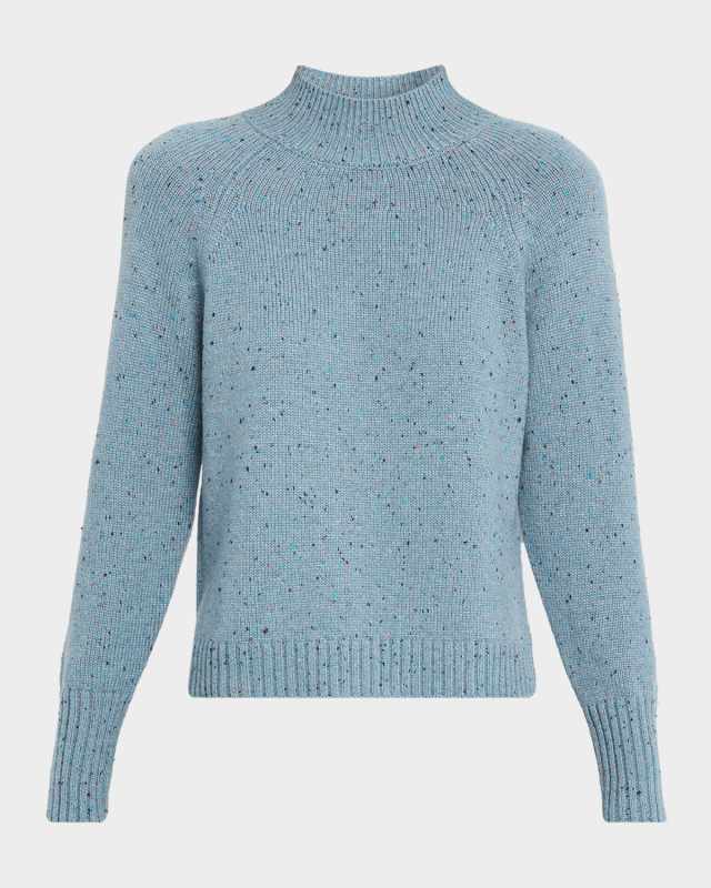 Isabel Speckled Mock-Neck Sweater